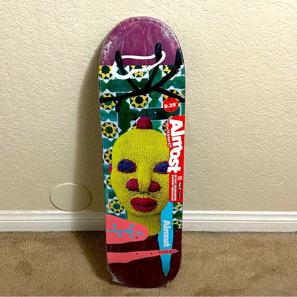 Almost Youness Amrani African Mask R7 Multicolor Skateboard Skate Deck 8.25”